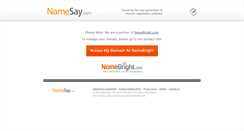 Desktop Screenshot of namesay.com